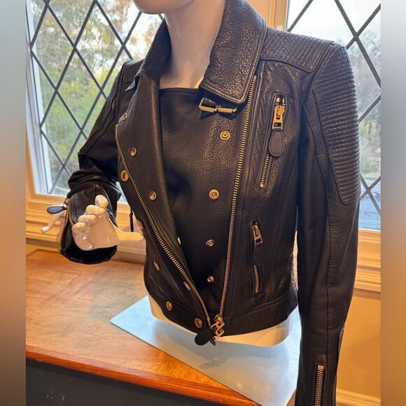 Burberry Black Leather Biker Jacket - Picture 11 of 11